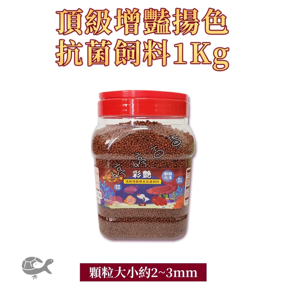 彩艷 頂級增艷揚色 魚飼料【中顆粒 上浮性】血鸚鵡 七彩 花羅漢 慈鯛 熱帶魚 觀賞魚 婷婷百貨 金金水族-細節圖4