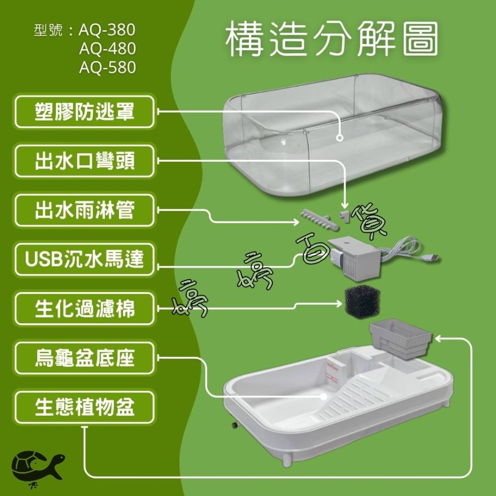 松寶 SOBO 壓克力 烏龜生態缸 烏龜飼養箱 烏龜缸 澤龜缸 蛋龜 麝香龜 果核龜 婷婷水族 兩棲爬寵-細節圖3