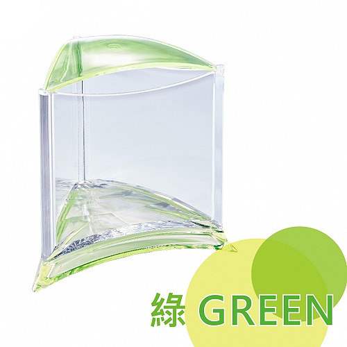 摩登造型三角缸（綠色）