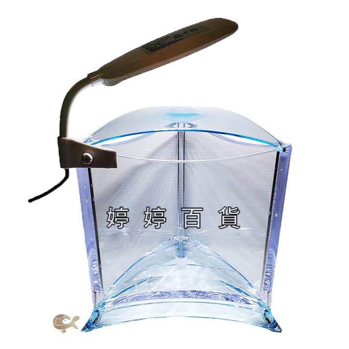 伊士達 ISTA 摩登造型三角缸+專用迷你燈具【一組】造型缸 迷你缸 鬥魚缸 小型魚 水草 角蛙 婷婷水族 兩棲爬寵-規格圖7