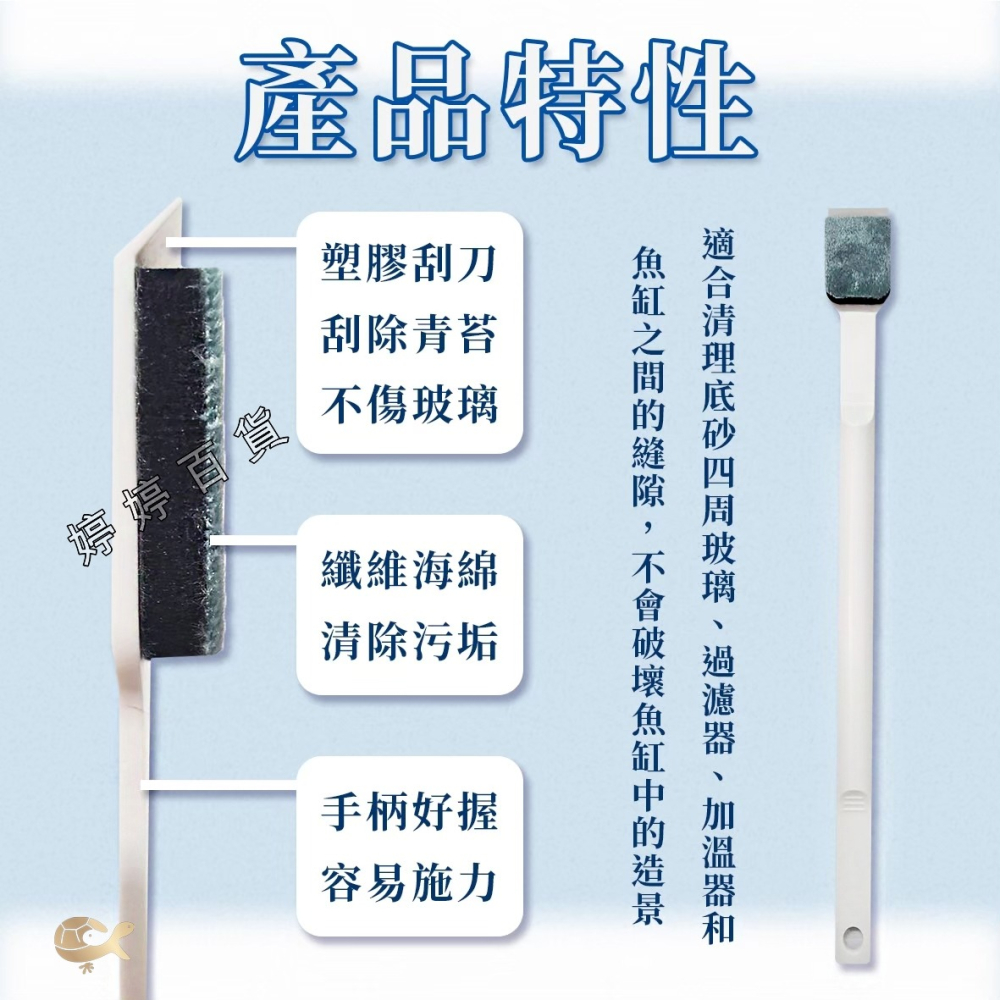 日本 GEX 五味 海綿青苔刮除刀 刮刀 清潔刷 除藻刷 清潔棉 刷玻璃 魚缸清潔刷 刷髒汙 婷婷水族 兩棲爬寵-細節圖2