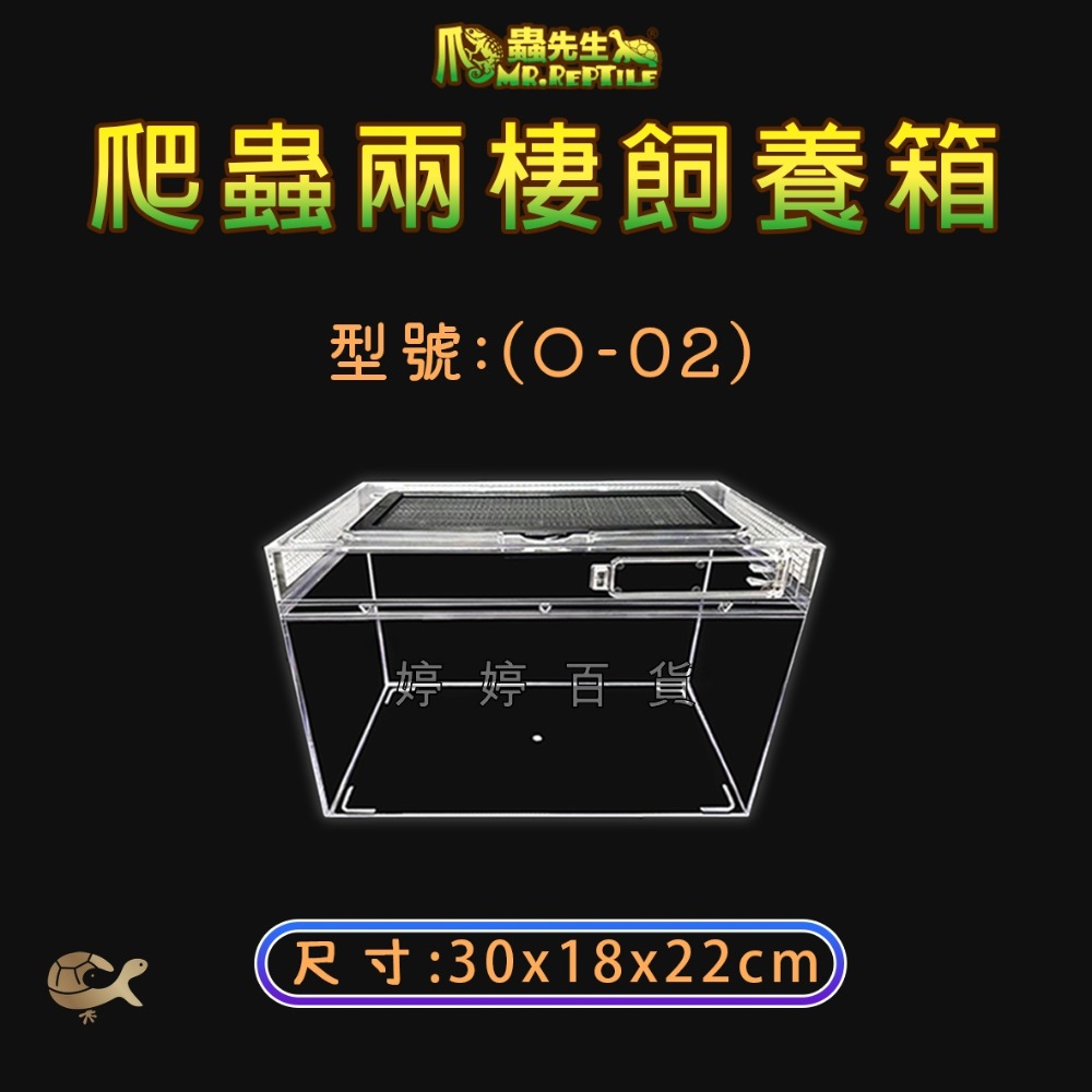 MR.AQUA 爬蟲先生 爬蟲兩棲飼養箱 壓克力 高透明 爬蟲箱 爬蟲缸 蜥蜴 蜘蛛 角蛙 婷婷水族 兩棲爬寵-規格圖6