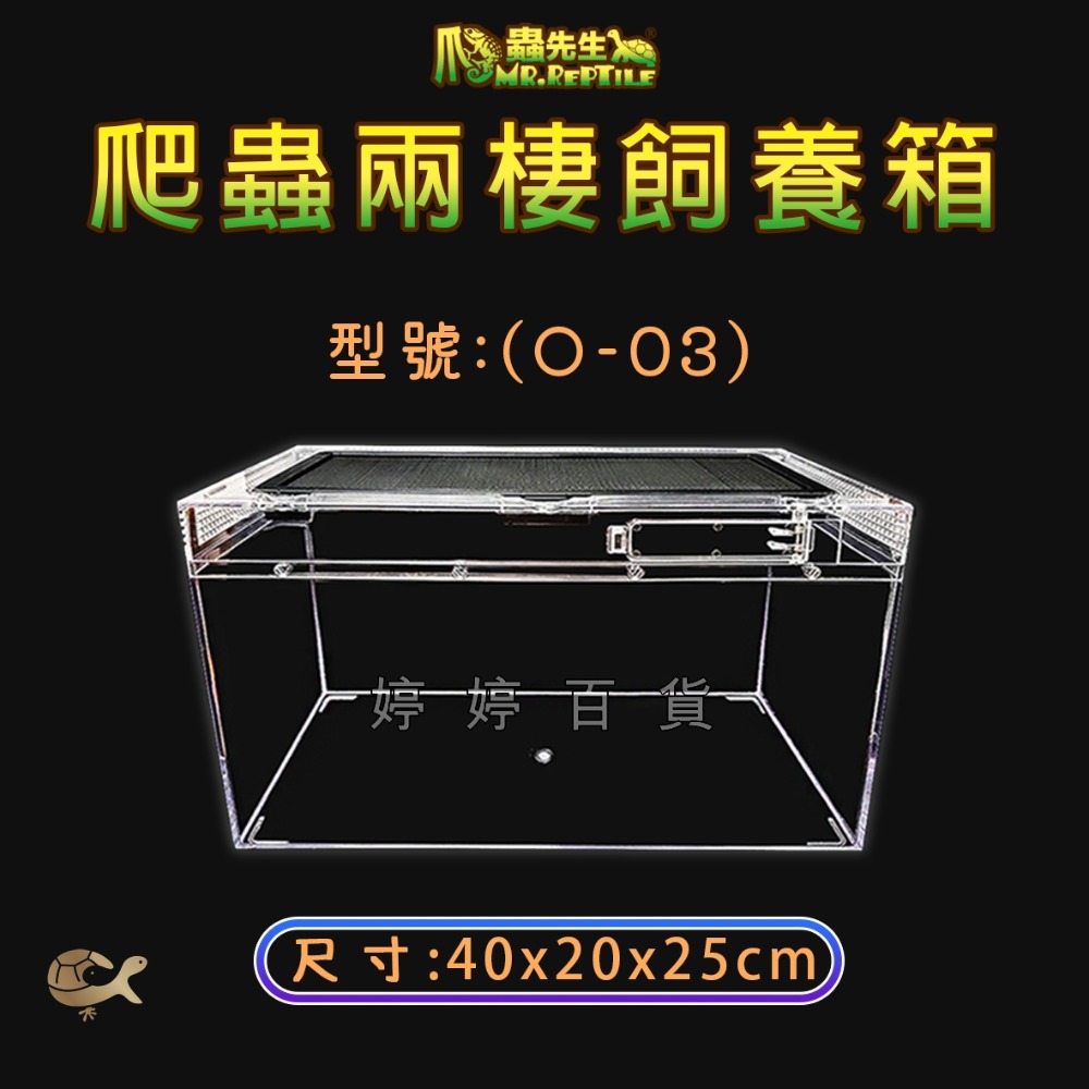 MR.AQUA 爬蟲先生 爬蟲兩棲飼養箱 壓克力 高透明 爬蟲箱 爬蟲缸 蜥蜴 蜘蛛 角蛙 婷婷水族 兩棲爬寵-規格圖6