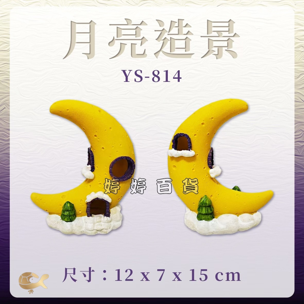 Q版星星屋 Q版月亮屋 裝飾品 水族造景 裝飾 擺設 躲藏 星星 月亮 婷婷水族 兩棲爬寵-細節圖7