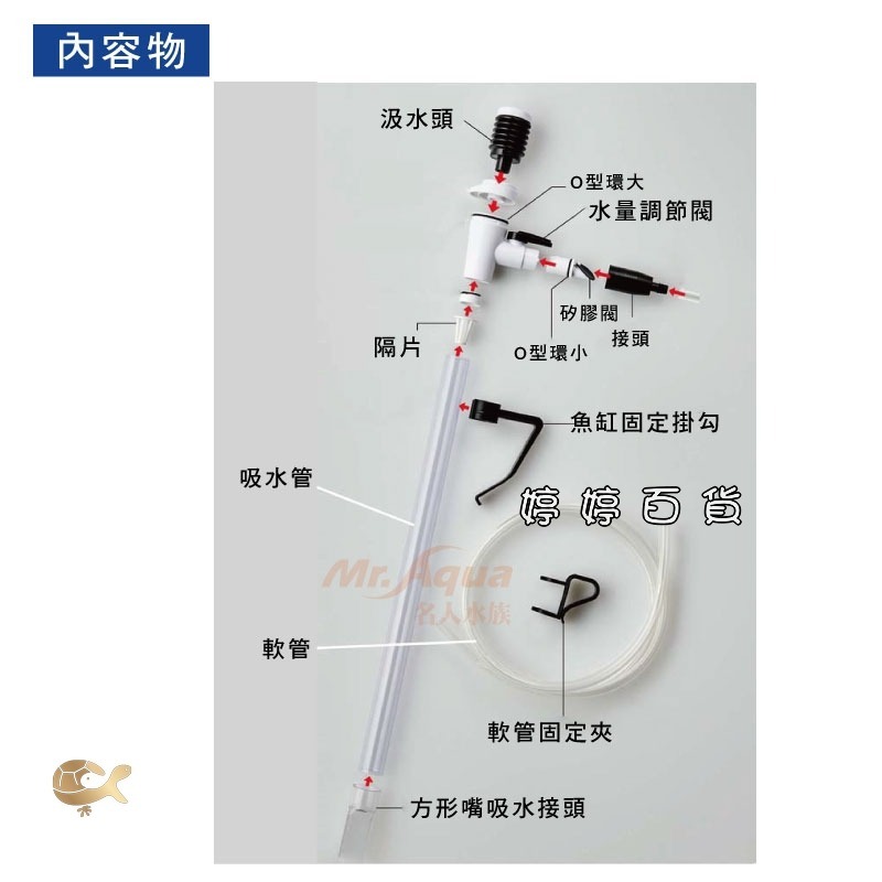 五味 GEX 可調洗砂換水器 虹吸管 吸除髒汙 清潔換水 魚缸換水 洗砂器 婷婷水族 兩棲爬寵-細節圖5
