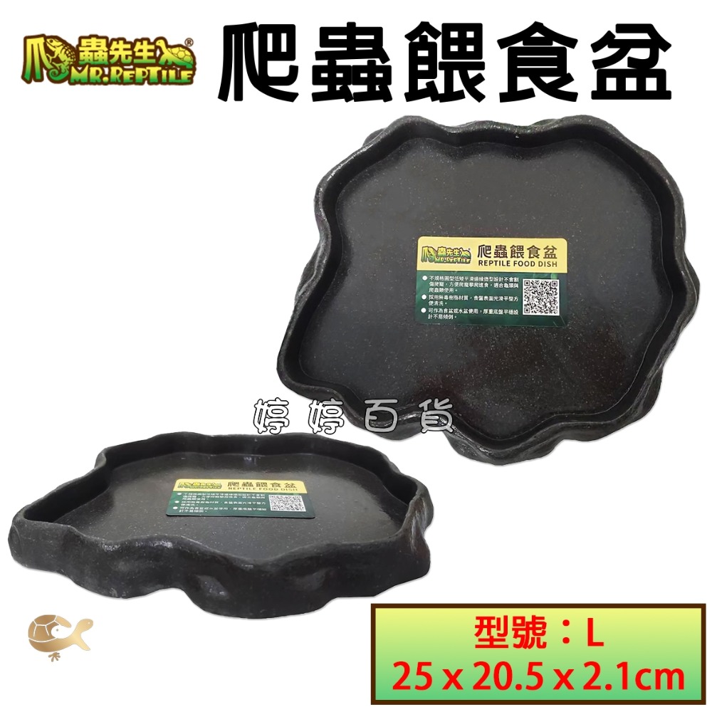 爬蟲先生 爬蟲餵食盆 寵物水盆 寵物食盆 低沿設計 陸龜 蜥蜴 角蛙 守宮 婷婷水族 兩棲爬蟲-規格圖3