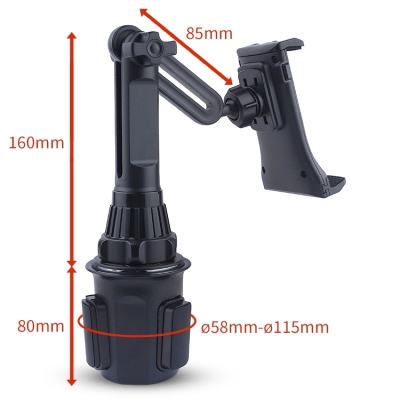 ￼［可旋轉］［可伸縮］［長短可調］水杯支架 多關節可調節 水杯座支架 伸縮杯架 車架 平板架 導航支架 汽車支架 手機支-細節圖3