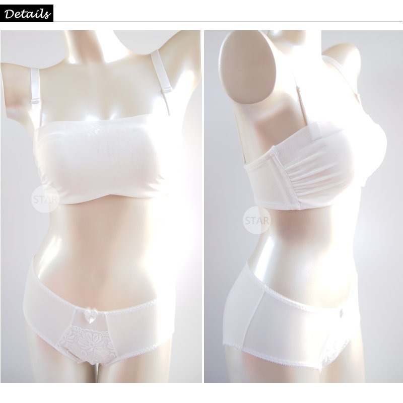 星光平價內衣。夢幻女神雪紡抹胸無肩內衣/小可愛。側邊加高 防外擴副乳 顯瘦。內搭防曝光B.C.D罩5007台灣製無肩帶-細節圖4