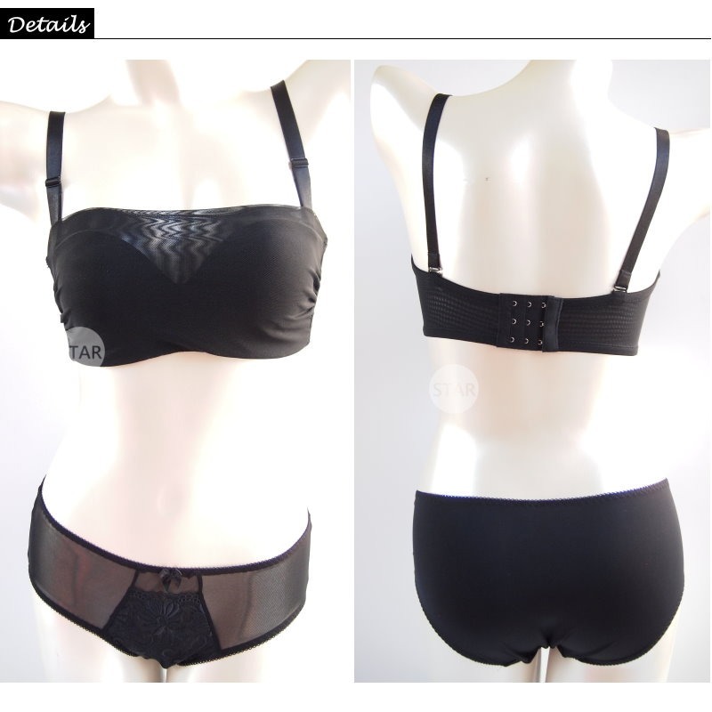 星光平價內衣。夢幻女神雪紡抹胸無肩內衣/小可愛。側邊加高 防外擴副乳 顯瘦。內搭防曝光B.C.D罩5007台灣製無肩帶-細節圖5