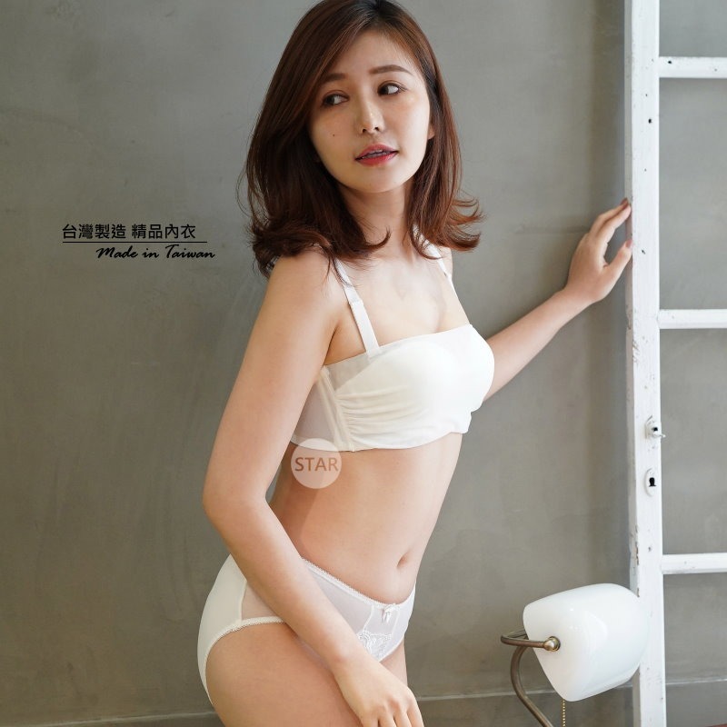 星光平價內衣。夢幻女神雪紡抹胸無肩內衣/小可愛。側邊加高 防外擴副乳 顯瘦。內搭防曝光B.C.D罩5007台灣製無肩帶-細節圖7
