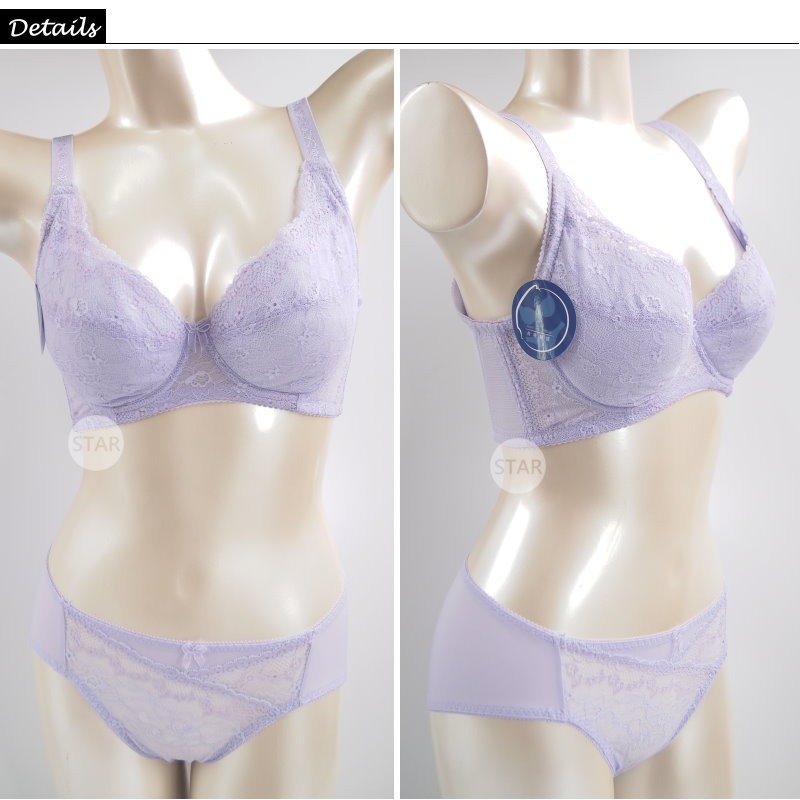 <星光>台灣製浪漫精靈四色大罩杯全罩式蕾絲內衣。內月牙集中防外擴。包覆舒適穩定。C.D.E.F.G罩。1317-細節圖7