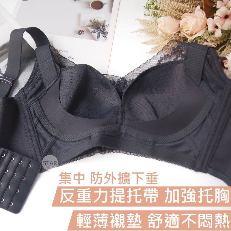 <星光>大罩杯穩定包覆無鋼圈內衣 輕薄零著感。集中 舒適 反重力防外擴下垂 顯小。D.E.F杯6690 唯美上市-細節圖2