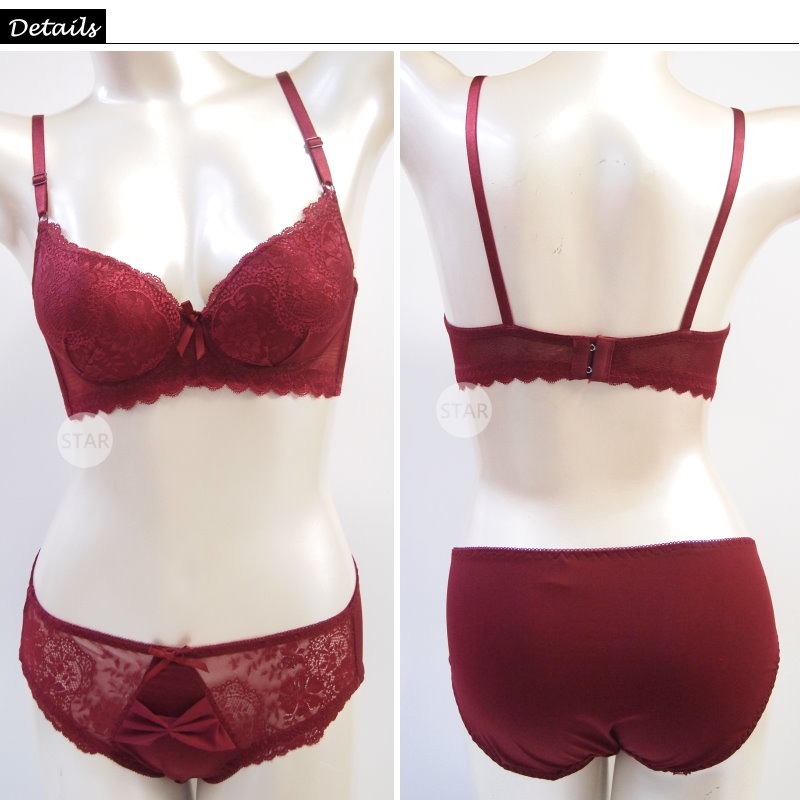 <星光>浪漫蕾絲細肩帶無鋼圈反重力托胸內衣。集中上托 胸型渾圓飽滿。34B 36B 38B 40B罩2720首波特價-細節圖4