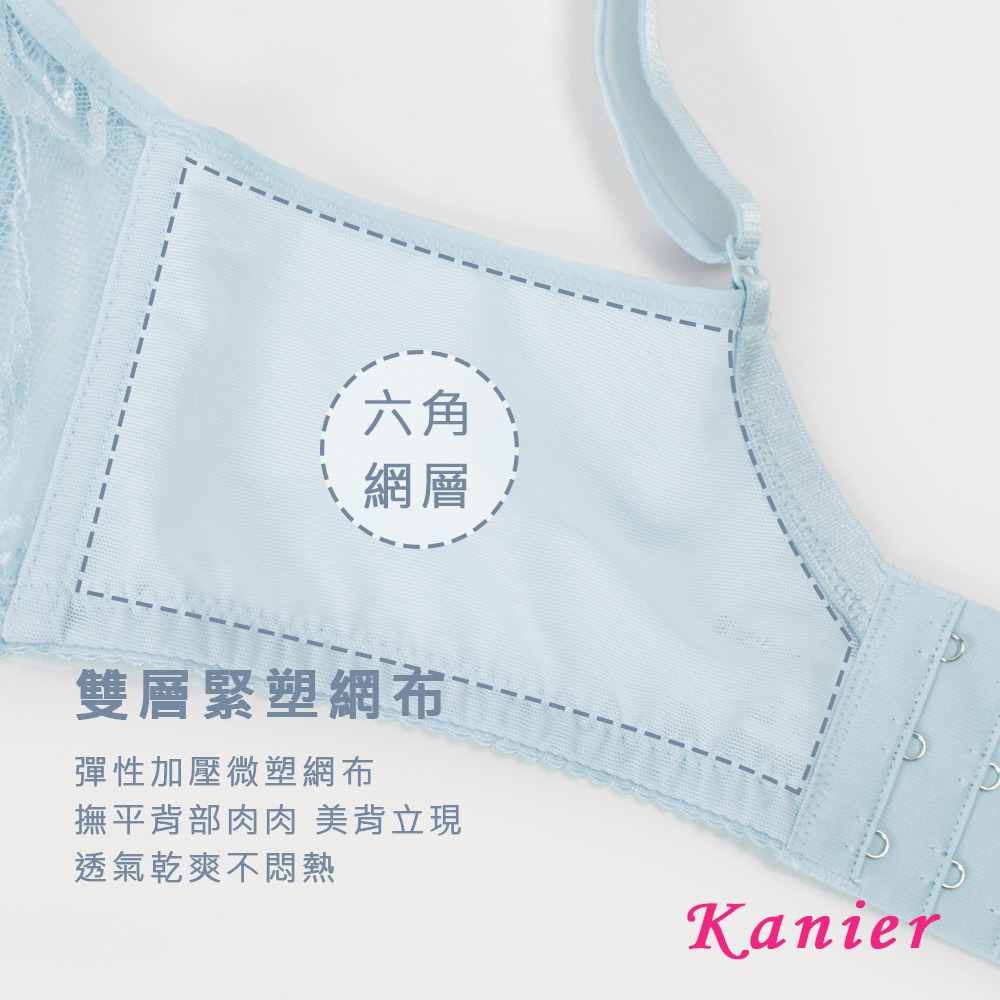 <星光>法式浪漫性感蕾絲無鋼圈機能型內衣。側收包覆防外擴副乳。B.C.D.E.F.G罩1301-細節圖3