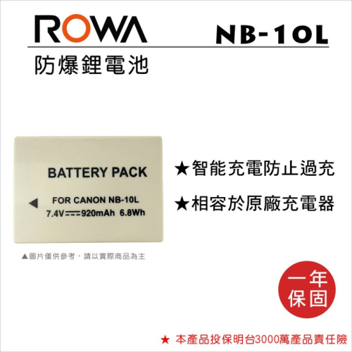 【老闆的家當】ROWA樂華 Canon NB-10L 副廠鋰電池