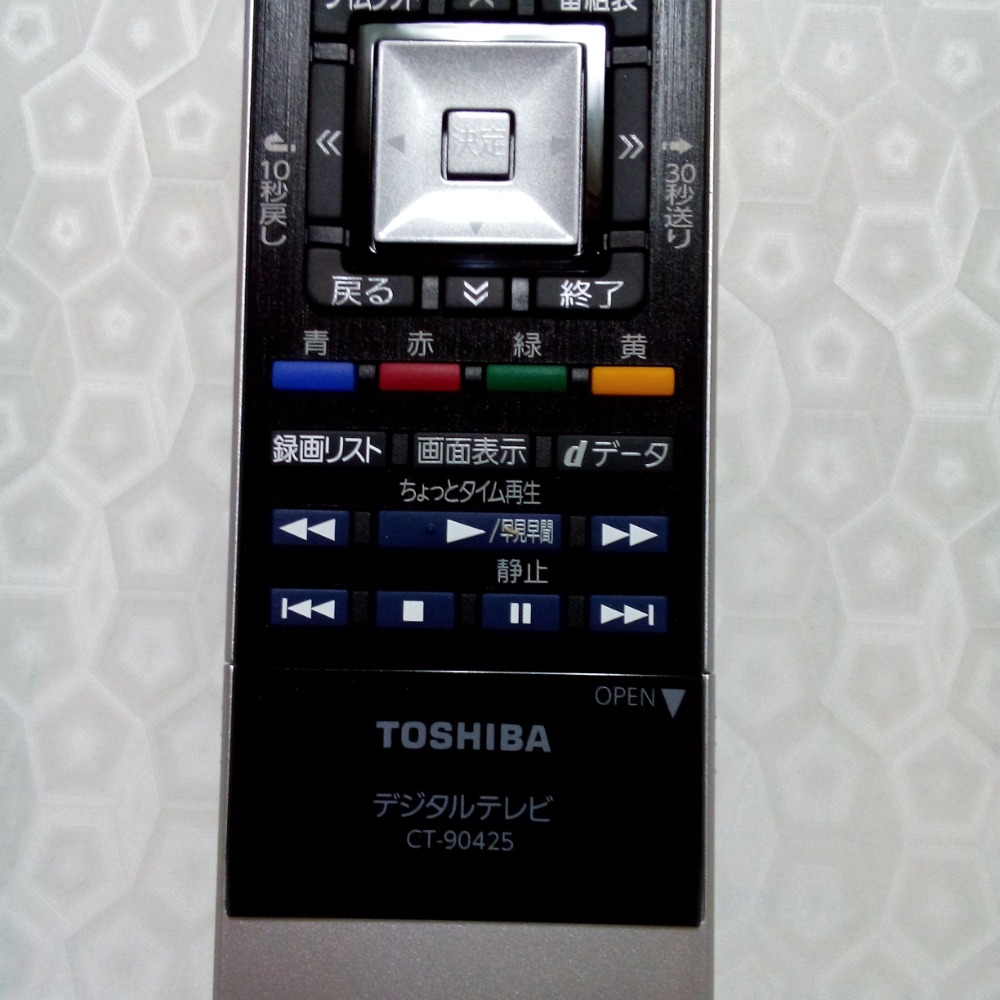 日本TOSHIBA 東芝原廠液晶電視遙控器CT-90425內建BS / CS日規CT-90284,CT-90186S