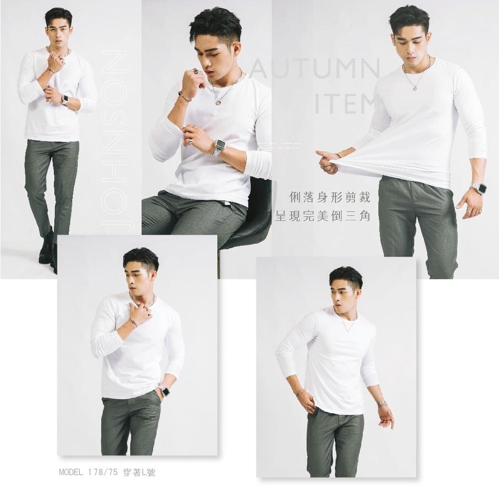 ◖24H現貨快速出貨◗ TAICHI素T | 強森 | 視覺增高厚棉素色內搭長袖男生素T恤(厚磅高磅重磅棉T抗激凸)-細節圖6