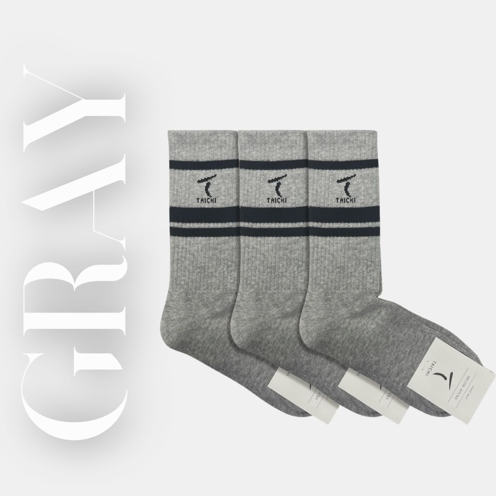 TAICHI素T專賣｜獨家訂製襪(黑/白/麻灰)-規格圖1