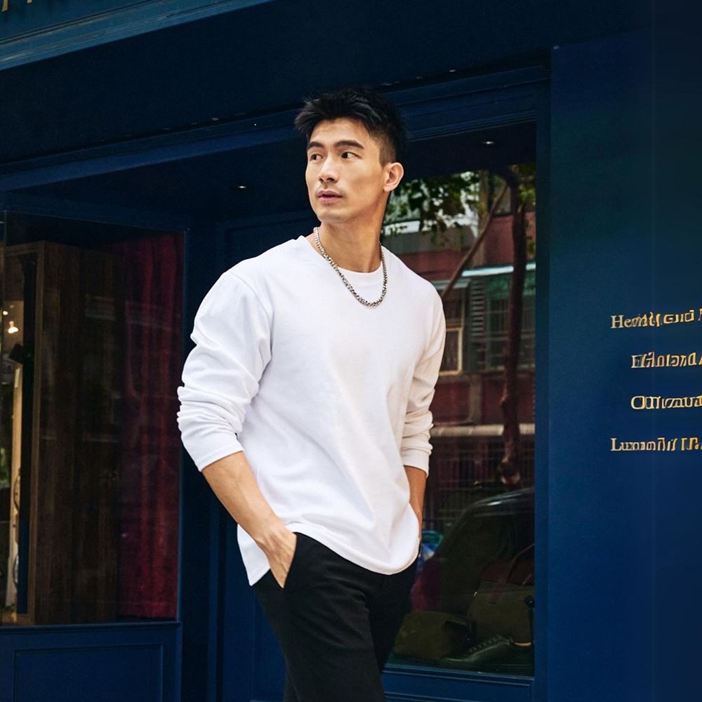 ◖24H快速出貨◗ TAICHI素T | HIDE | 重磅羅紋彈力抗激凸男生長袖素色T恤(厚磅,高磅,素T,大尺碼)-規格圖10