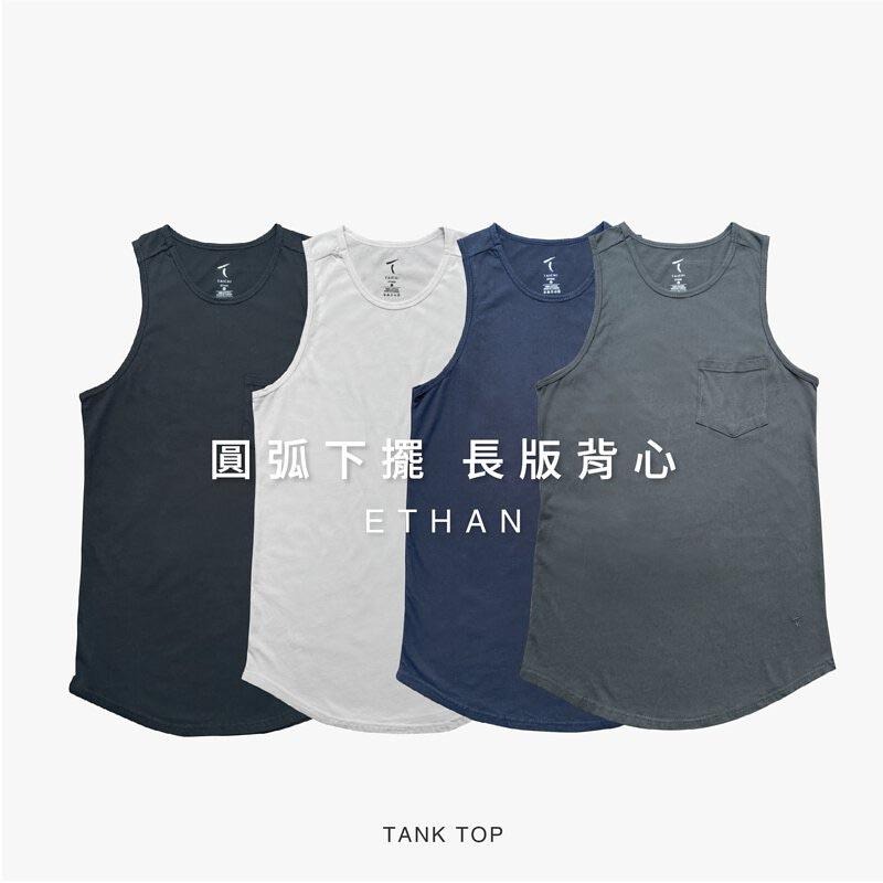 ◖24H快速出貨◗ TAICHI素T | 伊森 |  前短後長包覆圓弧下擺長版無袖運動口袋棉料男生挖背背心(大尺碼)-細節圖4