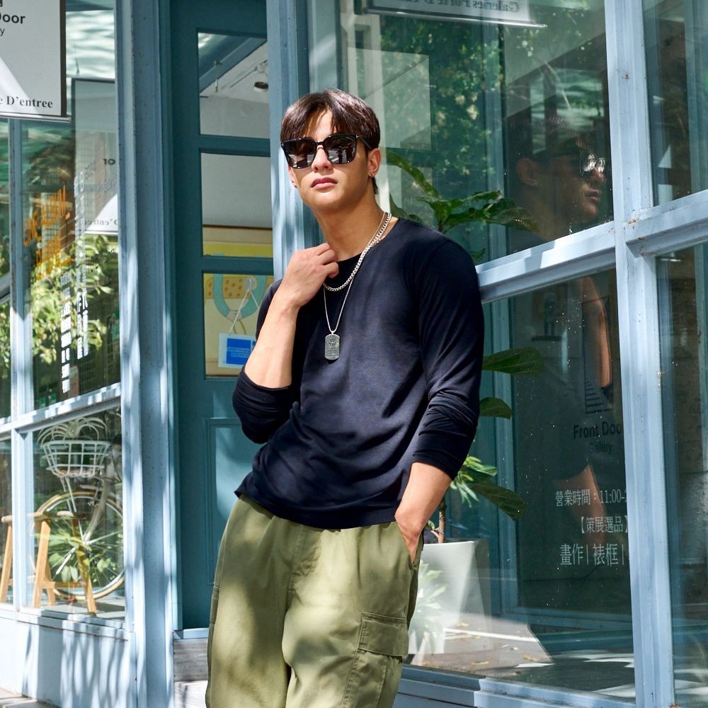 ◖24H快速出貨◗ TAICHI素T| 馬洛里 | 熱門款彈力袖口修飾胸線男生長袖素T恤(重磅/大尺碼/厚磅高磅-規格圖9