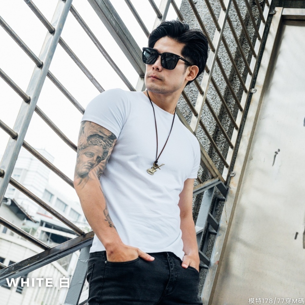 ◖現貨快速出貨◗ TAICHI素T專賣｜維托｜大衛2.0暢銷冠軍健身肌肉短袖素色男生T恤(大尺碼/抗激凸厚磅高磅)-細節圖7