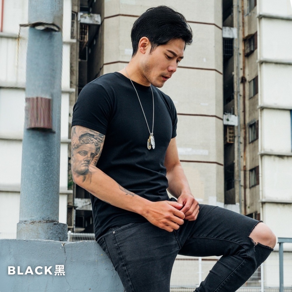◖現貨快速出貨◗ TAICHI素T專賣｜維托｜大衛2.0暢銷冠軍健身肌肉短袖素色男生T恤(大尺碼/抗激凸厚磅高磅)-細節圖6