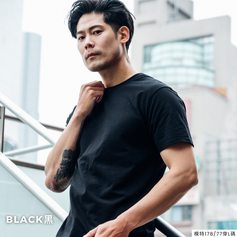 ◖現貨快速出貨◗ TAICHI素T專賣 | 馬克 | 獨家鈦金棉 不挑身型 素色男生 短袖T恤 (大尺碼)-細節圖3