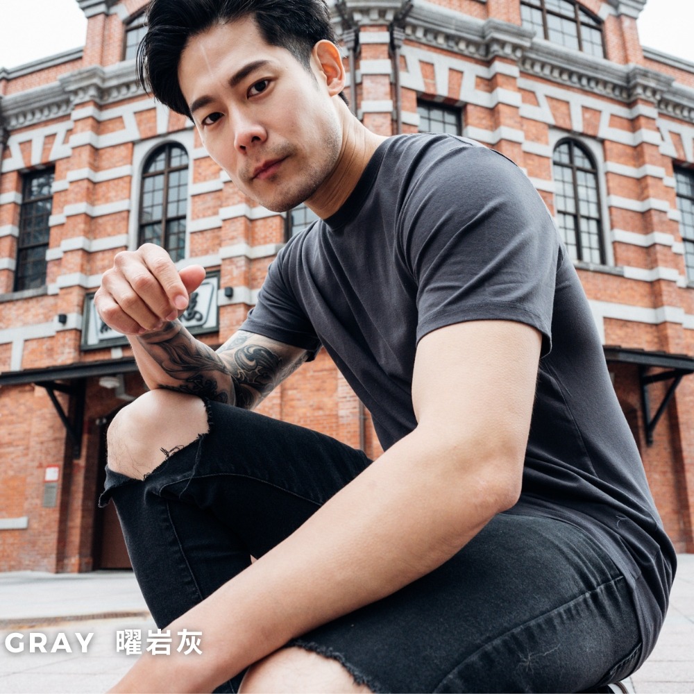 ◖現貨快速出貨◗ TAICHI素T專賣 | 馬克 | 獨家鈦金棉 不挑身型 素色男生 短袖T恤 (大尺碼)-細節圖7