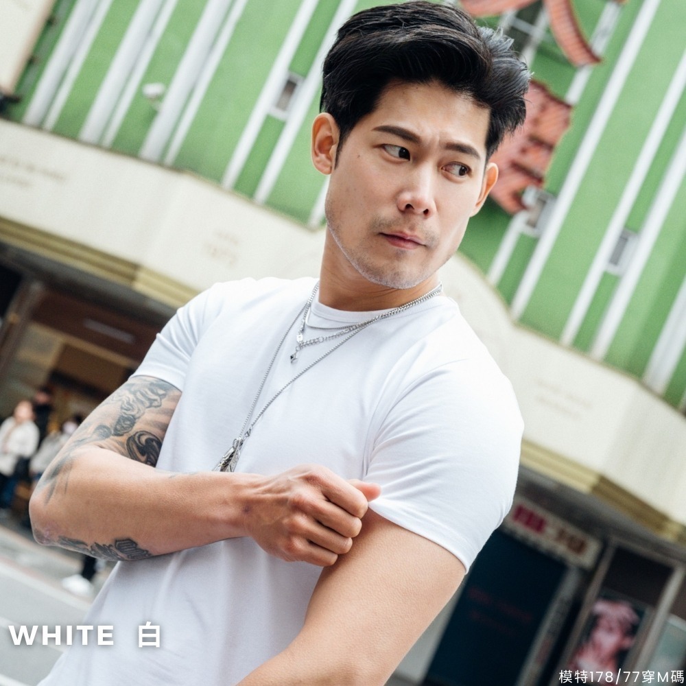 ◖現貨快速出貨◗ TAICH素T專賣｜大衛｜貝克漢7.0oz合身剪裁健身包覆上胸短袖男T素色T恤(大尺碼/抗激凸)-規格圖10