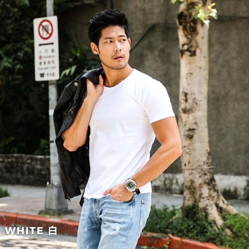 ◖現貨快速出貨◗ TAICHI素T專賣 | 飛魚 | 短版修身 視覺瞬間增高 素色男T 短袖棉T-細節圖5