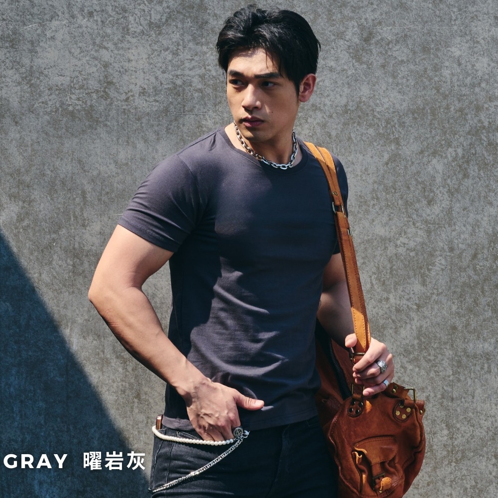 ◖現貨快速出貨◗ TAICHI素T專賣 | 飛魚 | 短版修身 視覺瞬間增高 素色男T 短袖棉T-規格圖11