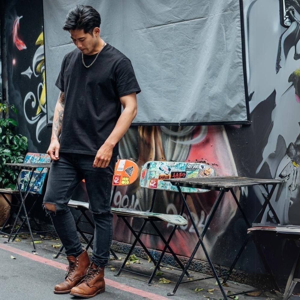 ◖現貨快速出貨◗ TAICHI素T專賣｜盔甲｜重磅 厚磅 超硬挺9.8oz純棉高磅抗激凸男生短袖T恤 素T 短T-細節圖9