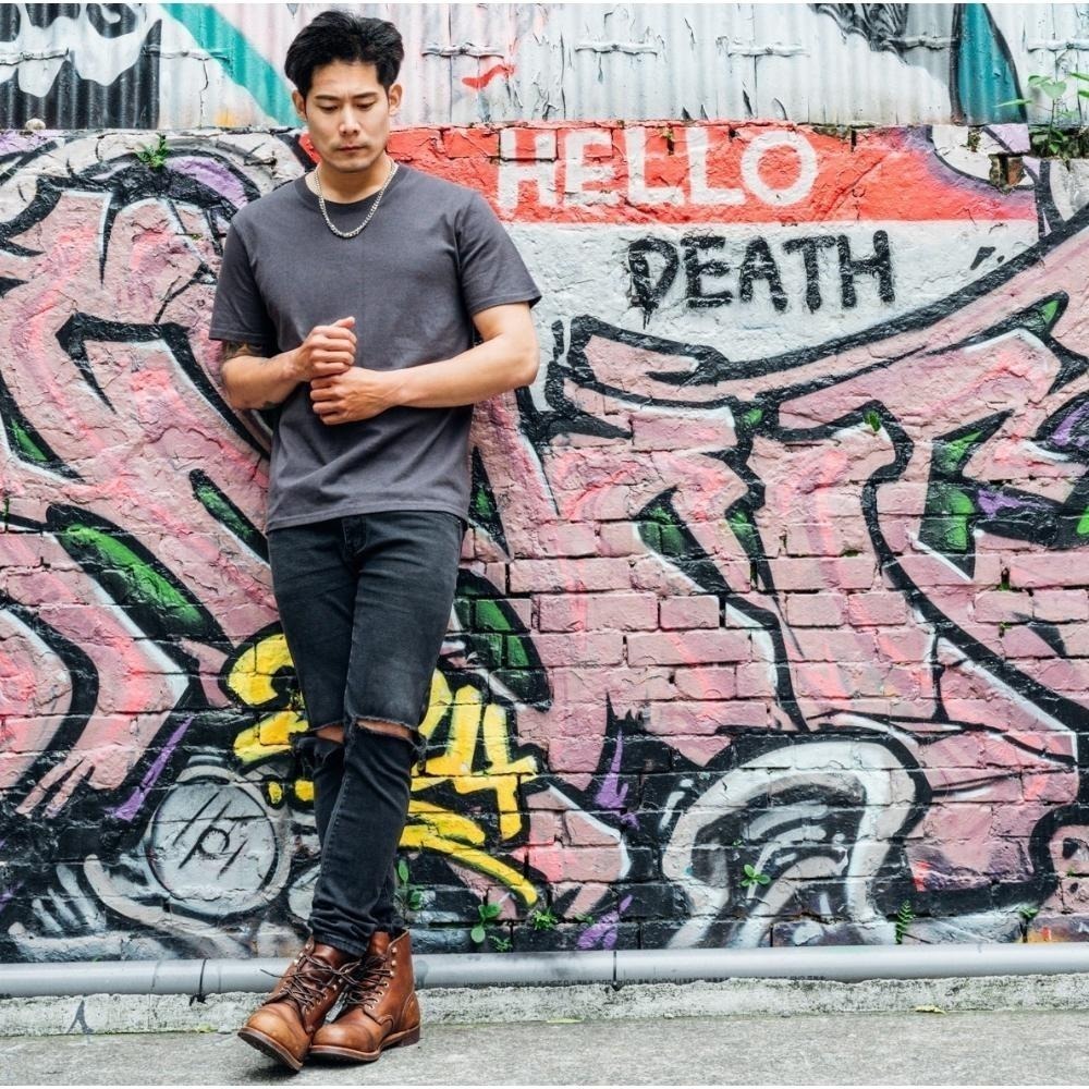 ◖現貨快速出貨◗ TAICHI素T專賣｜盔甲｜重磅 厚磅 超硬挺9.8oz純棉高磅抗激凸男生短袖T恤 素T 短T-細節圖10