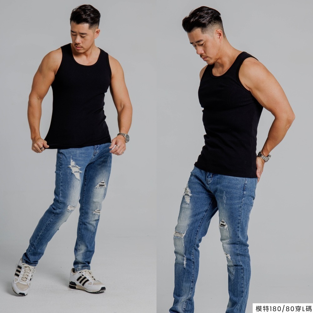 ◖現貨快速出貨◗ TAICHI素T專賣｜克里斯｜- 重磅 羅紋 男生 坦克背心 吊嘎 健身肌肉男T恤 厚磅 抗激凸-細節圖8