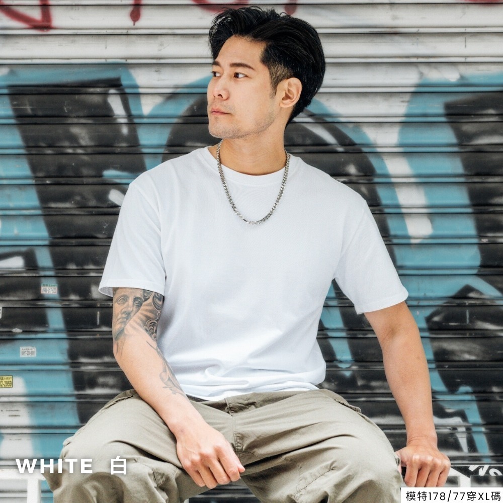 ◖現貨快速出貨◗TAICHI素T專賣｜西克｜韓版再製 11OZ厚磅重磅視覺顯高短版修身高磅純棉男生短袖素T(合身短版)-規格圖10