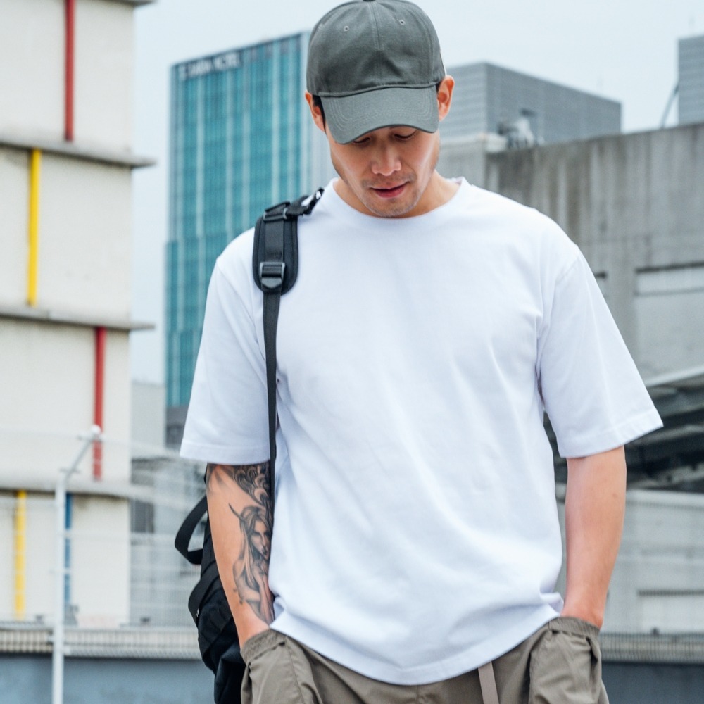 ◖現貨快速出貨◗ TAICHI素T專賣 | 馬龍 | 11oz落肩寬鬆500g美式 抗激凸 超重磅 短袖 窄肩 工裝-細節圖5