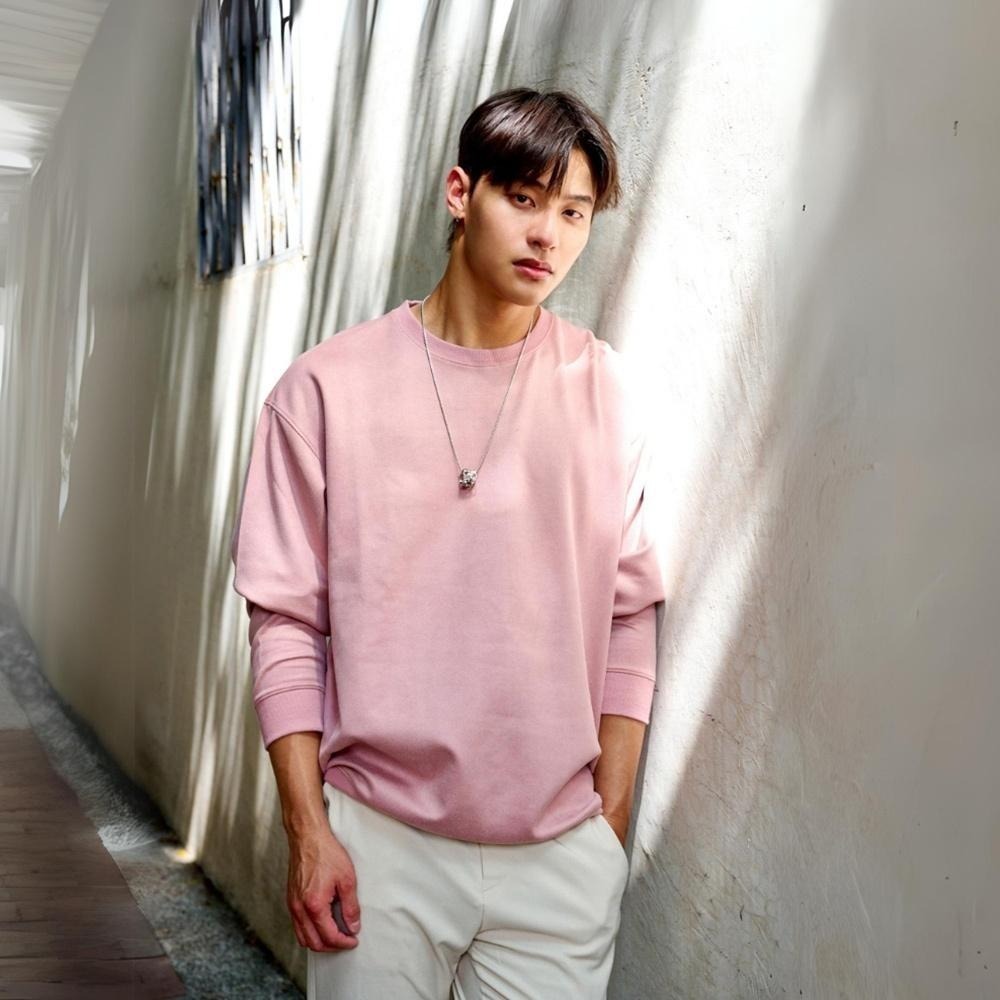 ◖現貨快速出貨◗ TAICHI素T專賣 | 麂皮大學T | 輕奢 重磅 寬鬆 休閒 麂皮絨 厚磅素色 長袖 素T-細節圖4