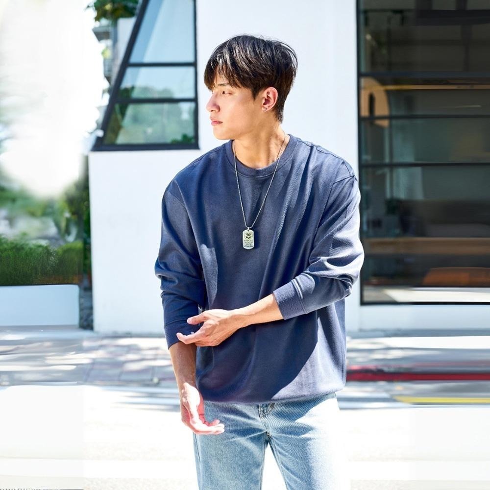 ◖現貨快速出貨◗ TAICHI素T專賣 | 麂皮大學T | 輕奢 重磅 寬鬆 休閒 麂皮絨 厚磅素色 長袖 素T-細節圖5