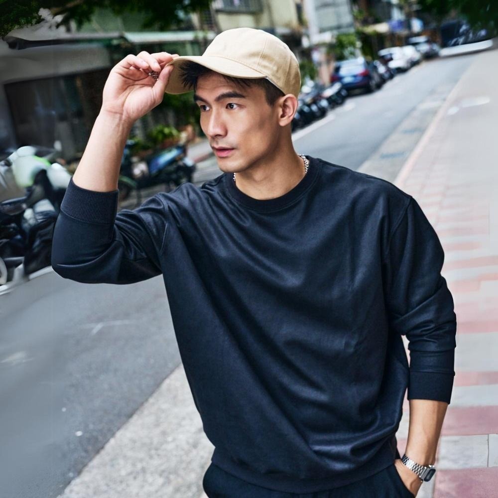 ◖現貨快速出貨◗ TAICHI素T專賣 | 麂皮大學T | 輕奢 重磅 寬鬆 休閒 麂皮絨 厚磅素色 長袖 素T-細節圖6