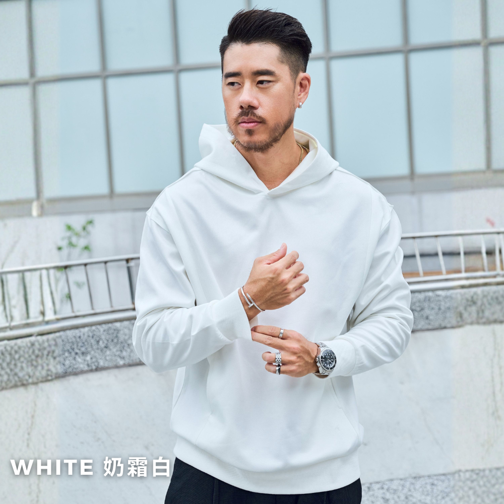 ◖現貨快速出貨◗ TAICHI素T專賣 | 麂皮絨帽T | 挺版不邋遢 打造你的完美輪廓 HOODIE-細節圖7