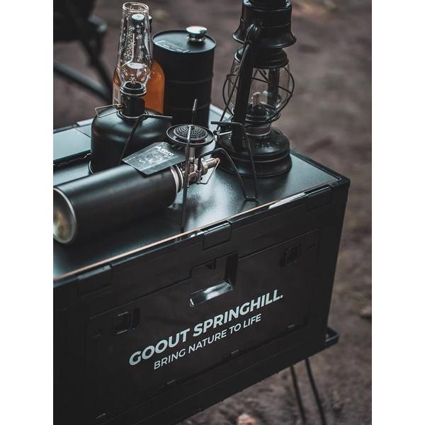 【快速出貨】🌵仙人掌露營🌵 Gooutspringhill户外黑化風格露營折疊收納箱大容量側開門輕量化-細節圖3