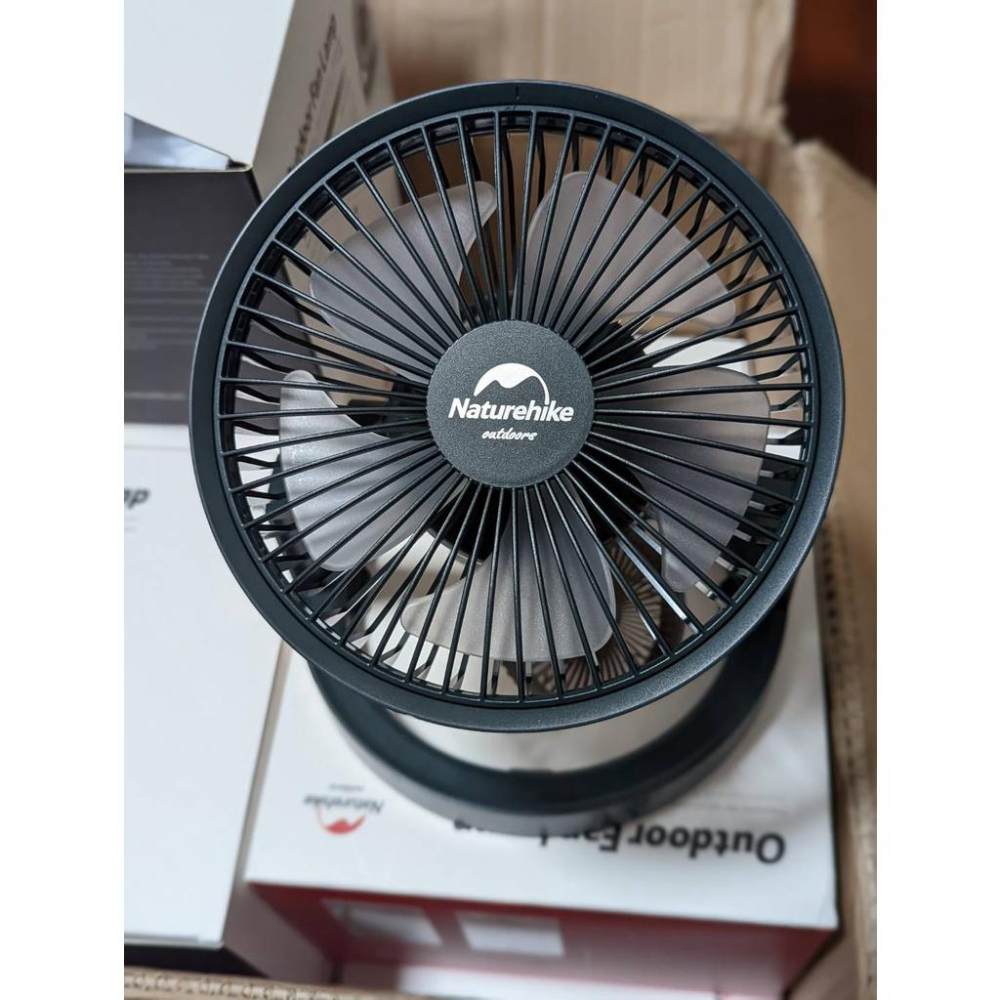 🌵台灣現貨🌵NH挪客戶外便攜充電小風扇帳篷燈 可回充手機 露營營地燈照明風扇燈掛立兩用 8000mAh大容量-細節圖3