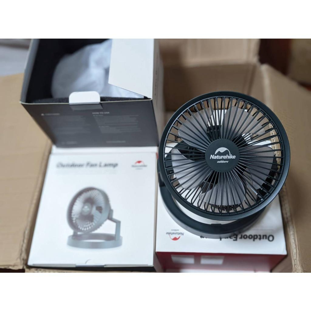 🌵台灣現貨🌵NH挪客戶外便攜充電小風扇帳篷燈 可回充手機 露營營地燈照明風扇燈掛立兩用 8000mAh大容量-細節圖4