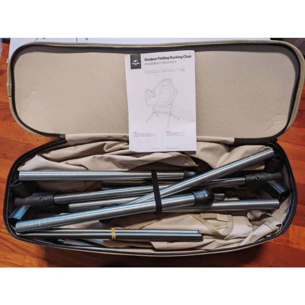 🌵仙人掌露營🌵NatureHike 可折疊又好用 戶外便攜摺疊搖椅 露營椅 折疊椅搖椅 可靠背 砂岩色橄欖綠 鋁合金休閒-細節圖5