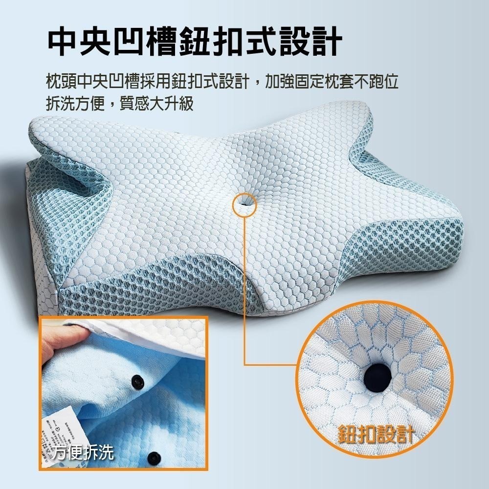 【現貨x免運費x發票】8D蝶型記憶枕 慢回彈記憶枕 冰晶涼感枕 護頸枕 太空棉 止鼾枕 助眠枕 午睡枕 旅行枕 枕頭-細節圖7