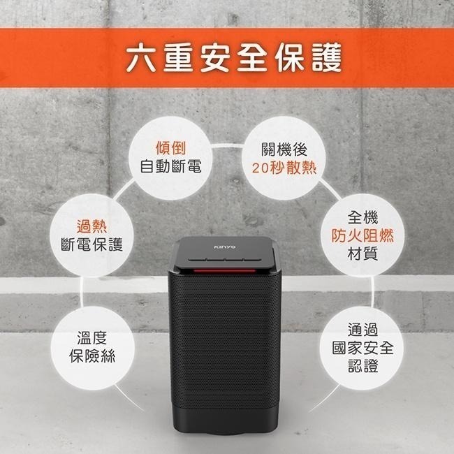 【免運費x發票】KINYO 擺頭式 PTC 陶瓷電暖器 NEH-120 電暖爐 暖風機 懷爐 暖爐 交換禮物-細節圖9