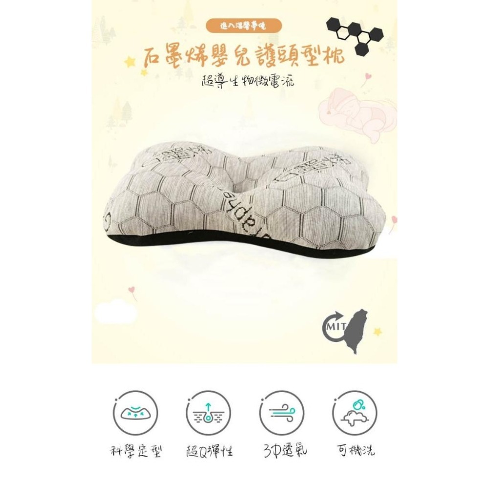 【現貨x免運費x發票🌈】石墨烯嬰兒護頭型枕 石墨烯嬰兒枕頭 嬰兒枕頭 嬰兒枕 定型枕 頭型枕 新生兒枕 嬰兒定型枕-細節圖6