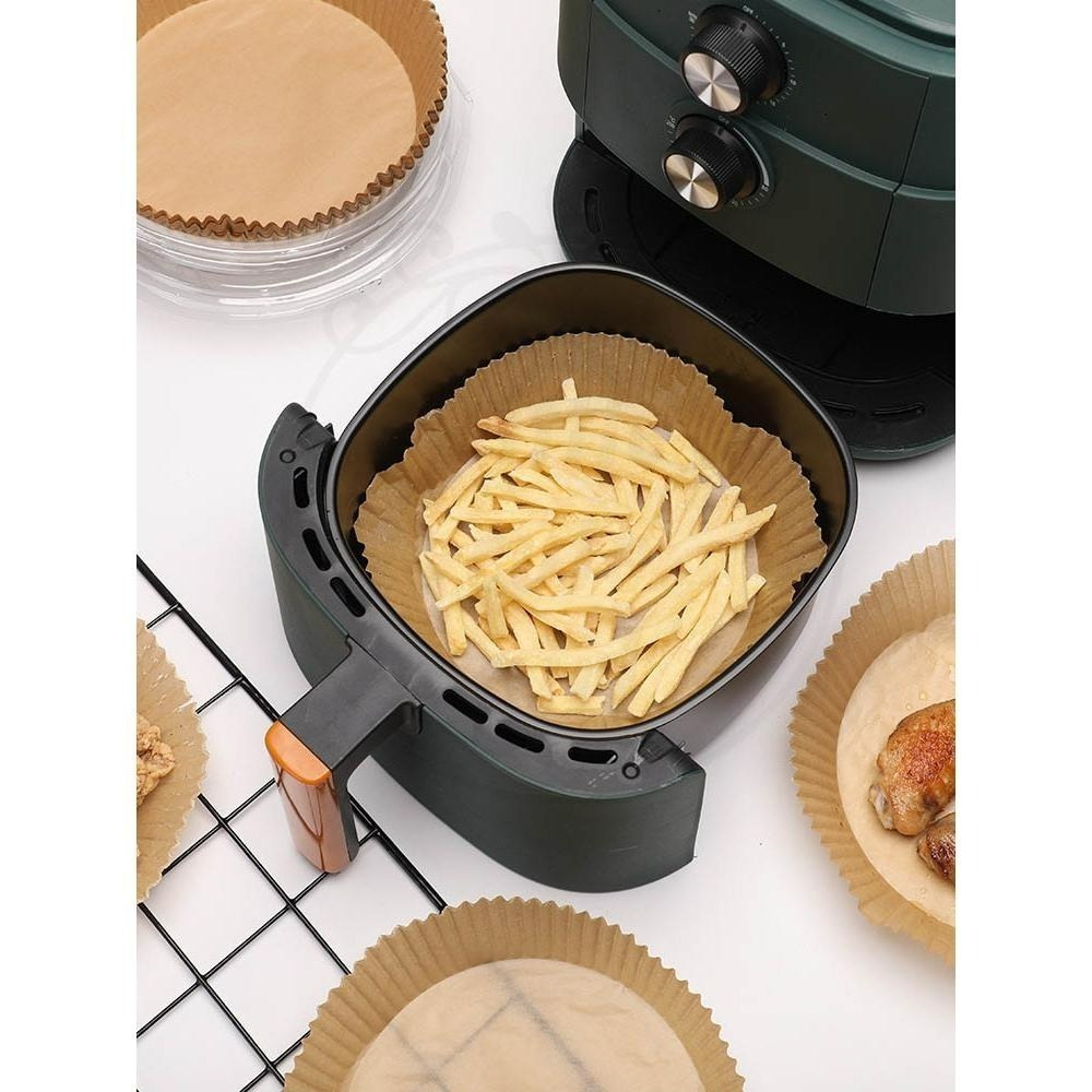 【公司貨x發票】氣炸鍋烘焙紙-1包50入 烘焙紙 氣炸鍋專用紙 防油防水 氣炸鍋紙 烘焙紙盤 硅油紙盤 烤盤紙 隔油紙-細節圖3