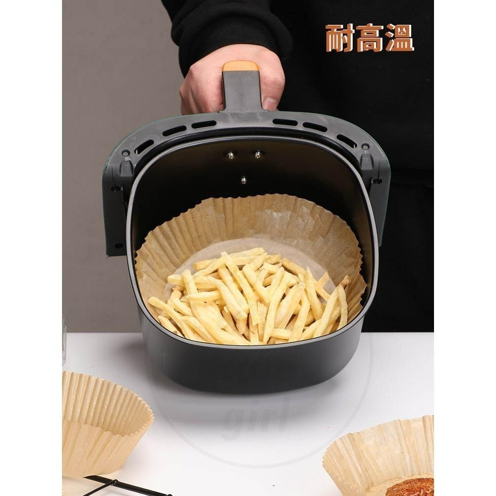 【公司貨x發票】氣炸鍋烘焙紙-1包50入 烘焙紙 氣炸鍋專用紙 防油防水 氣炸鍋紙 烘焙紙盤 硅油紙盤 烤盤紙 隔油紙-細節圖5